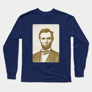 Honest Abe Lincoln Presidential Watercolor Painting Long Sleeve T-Shirt